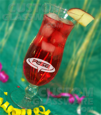 large hurricane glass - custom printed