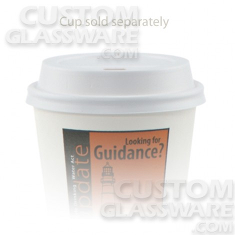 8 oz. White Dome Lids with Hole