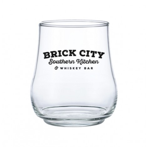 Curved Whiskey Glass - 17 oz Curved Rocks Glass for Whiskey or Cognac