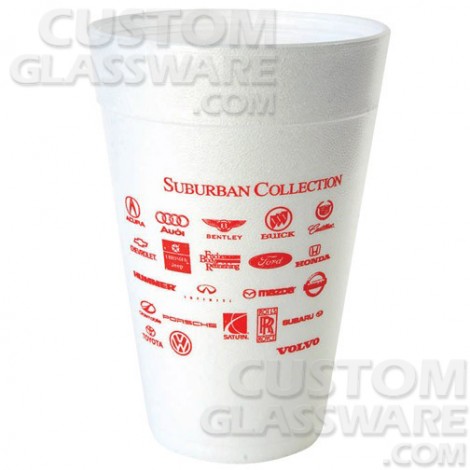 Custom printed large foam cups - 32 oz