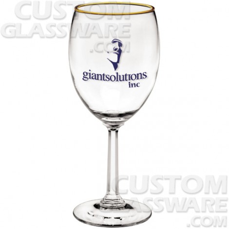 Custom Printed Wine Glass Marine Corp Birthday
