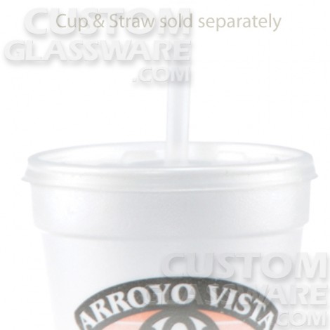 Frosted Straw Slot Lids for Foam Cups