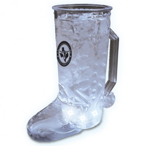 20oz 5-Light Cowboy Flashing Boot Mug - Custom Imprinted 