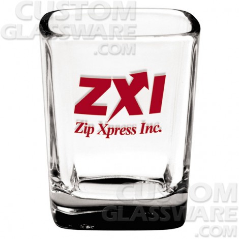 2.25 oz. Custom Printed Square Shot Glass