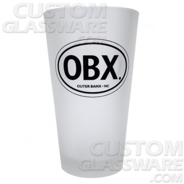 Custom Printed Frosted Pint Glass