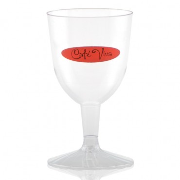 5 oz. Clear Plastic Wine Goblet Detachable Base