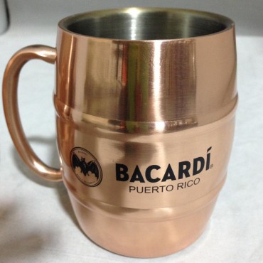 Custom Printed Barrel Style Moscow Mule Mug - Copper