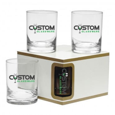 Custom Printed Rocks Glasses Gift Set of 4 Glasses