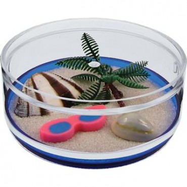 Plastic Coaster Caddy With Novelty Beach Theme Compartment