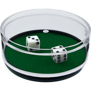 Plastic Coaster Caddy With Casino Themed Compartment