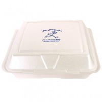 Large Printed Single Compartment Takeout Foam Box