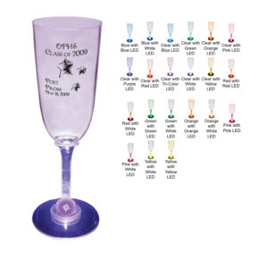 7 oz Acrylic Lighted Standard Stem Champagne Flutes